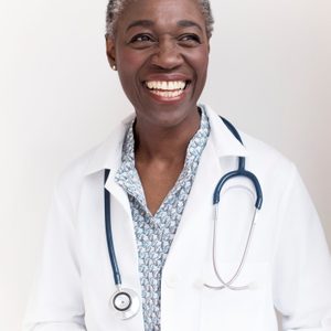 female doctor smiling