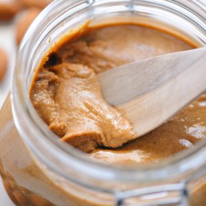 almond butter close up