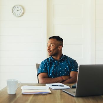 Man Doing Finances at Home