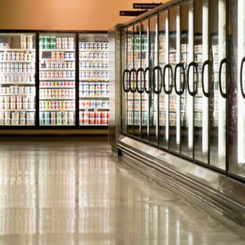 Freezer Cases In Supermarket